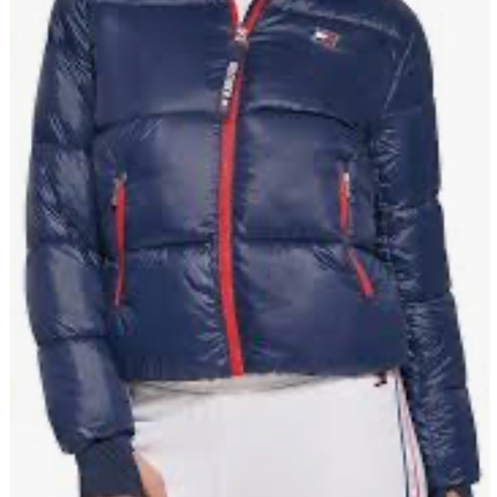 Tommy Hilfiger Women's Navy Puffer Jacket - Picture 3 of 9